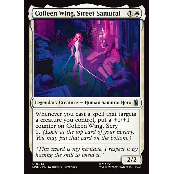 Marvel Super Heroes - 13 - Colleen Wing, Street Samurai - Uncommon - W - Non-foil (Front)