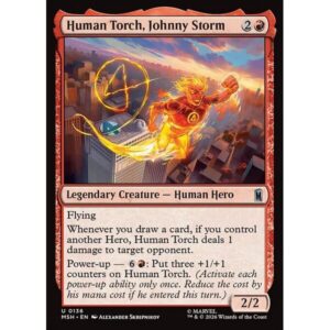 Marvel Super Heroes - 136 - Human Torch, Johnny Storm - Uncommon - R - Non-foil (Front)