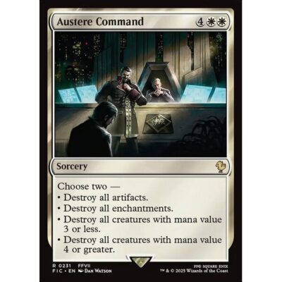 Final Fantasy Commander - 231 - Austere Command - Rare - W - Non-foil (Front)