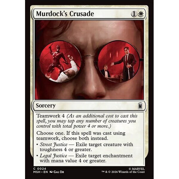 Marvel Super Heroes - 24 - Murdock's Crusade - Common - W - Non-foil (Front)