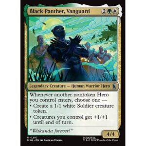 Marvel Super Heroes - 207 - Black Panther, Vanguard - Uncommon - WG - Non-foil (Front)