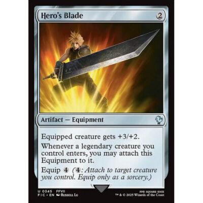 Final Fantasy Commander - 345 - Hero's Blade - Uncommon - C - Non-foil (Front)