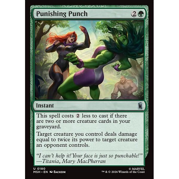 Marvel Super Heroes - 180 - Punishing Punch - Uncommon - G - Foil (Front)