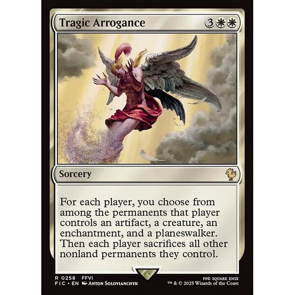 Final Fantasy Commander - 258 - Tragic Arrogance - Rare - W - Non-foil (Front)