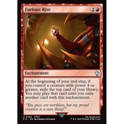 Final Fantasy Commander - 294 - Furious Rise - Uncommon - R - Non-foil (Front)