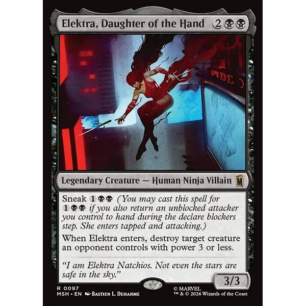 Marvel Super Heroes - 97 - Elektra, Daughter of the Hand - Rare - B - Non-foil (Front)