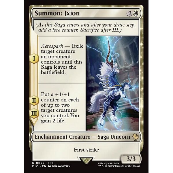 Final Fantasy Commander - 27 - Summon: Ixion - Rare - W - Non-foil (Front)