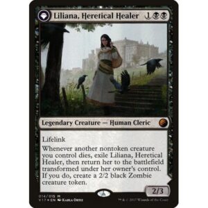 From the Vault: Transform - 14 - Liliana, Heretical Healer // Liliana, Defiant Necromancer - Mythic - C - Foil (Front)