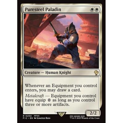Final Fantasy Commander - 250 - Puresteel Paladin - Rare - W - Non-foil (Front)