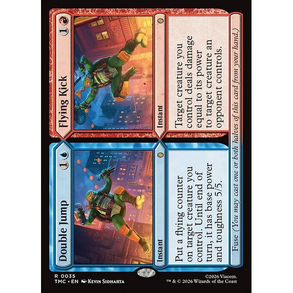 Teenage Mutant Ninja Turtles Eternal - 35 - Double Jump // Flying Kick - Rare - UR - Non-foil (Front)