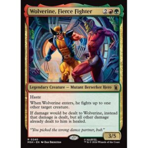 Marvel Super Heroes - 240 - Wolverine, Fierce Fighter - Rare - RG - Non-foil (Front)