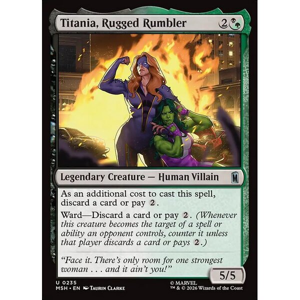 Marvel Super Heroes - 235 - Titania, Rugged Rumbler - Uncommon - BG - Foil (Front)