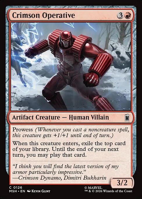Marvel Super Heroes - 126 - Crimson Operative - Common - R - Foil (Front)