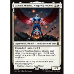 Marvel Super Heroes - 10 - Captain America, Wings of Freedom - Rare - W - Non-foil (Front)