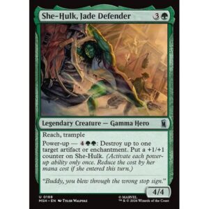 Marvel Super Heroes - 188 - She-Hulk, Jade Defender - Uncommon - G - Foil (Front)