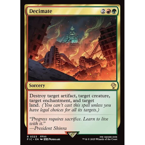 Final Fantasy Commander - 323 - Decimate - Rare - RG - Non-foil (Front)