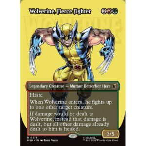 Marvel Super Heroes - 378 - Wolverine, Fierce Fighter - Rare - RG - Non-foil (Front)