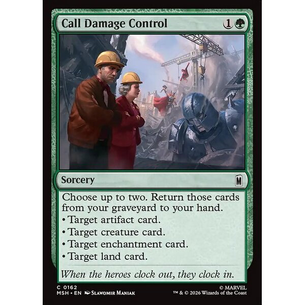 Marvel Super Heroes - 162 - Call Damage Control - Common - G - Foil (Front)