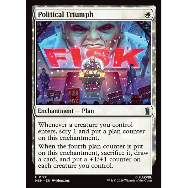 Marvel Super Heroes - 31 - Political Triumph - Uncommon - W - Non-foil (Front)