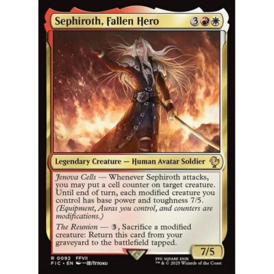 Final Fantasy Commander - 92 - Sephiroth, Fallen Hero - Rare - WR - Non-foil (Front)