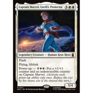 Marvel Super Heroes - 11 - Captain Marvel, Earth's Protector - Mythic - W - Non-foil (Front)