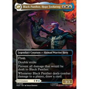 Marvel Super Heroes - 346 - King T'Challa // Black Panther, Hope Enduring - Mythic - C - Non-foil (Back)