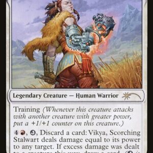 Universes Within - 11 - Vikya, Scorching Stalwart - Rare - W - Non-foil (Front)