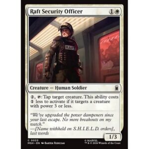 Marvel Super Heroes - 33 - Raft Security Officer - Common - W - Non-foil (Front)
