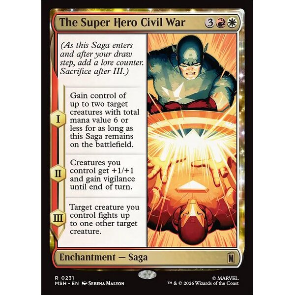 Marvel Super Heroes - 231 - The Super Hero Civil War - Rare - WR - Foil (Front)