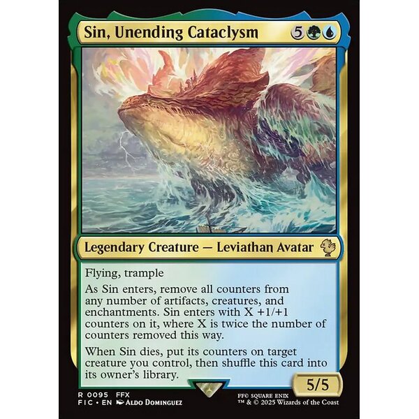 Final Fantasy Commander - 95 - Sin, Unending Cataclysm - Rare - UG - Non-foil (Front)