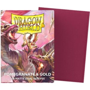 Dragon Shield Standard Matte Dual Sleeves - Pomegranate & Gold