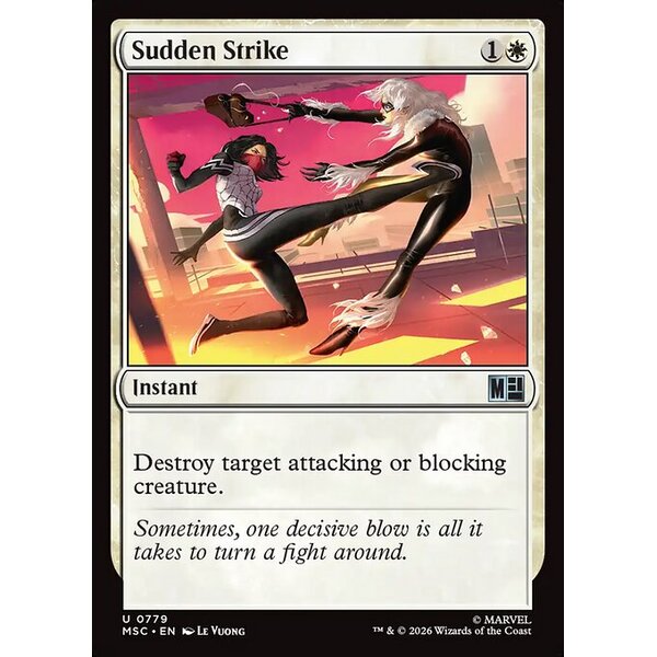 Marvel Super Heroes Commander - 779 - Sudden Strike - Uncommon - W - Non-foil (Front)