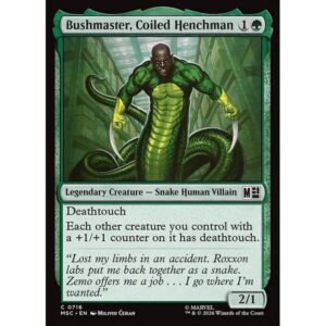 Marvel Super Heroes Commander - 716 - Bushmaster, Coiled Henchman - Common - G - Non-foil (Front)