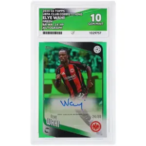 ACE 10 Gem Mint - 2025-26 Topps Uefa Club Competitions Elye Wahi #BA-WA