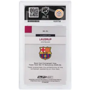 Alternative view of ACE 10 Gem Mint - 2025-26 Topps Fc Barcelona Team Set Laudrup #BA-ML