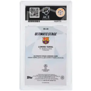 Alternative view of ACE 10 Gem Mint - 2025-26 Topps Uefa Club Competitions Lamine Yamal #US-20