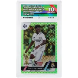 ACE 10 Gem Mint - 2022-23 Topps Chrome Uefa Club Competitions Aurelien Tchouameni #124