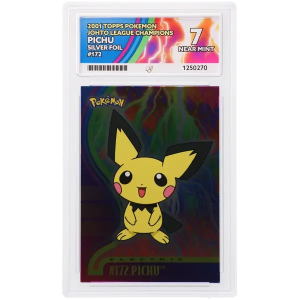 ACE 7 Near Mint - 2001 Topps Pokemon Johto League Champions Pichu #172
