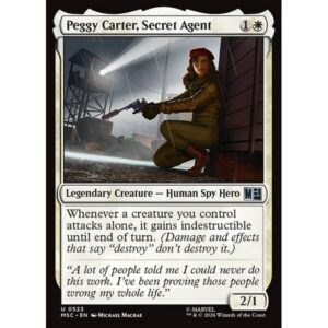 Marvel Super Heroes Commander - 523 - Peggy Carter, Secret Agent - Uncommon - W - Non-foil (Front)