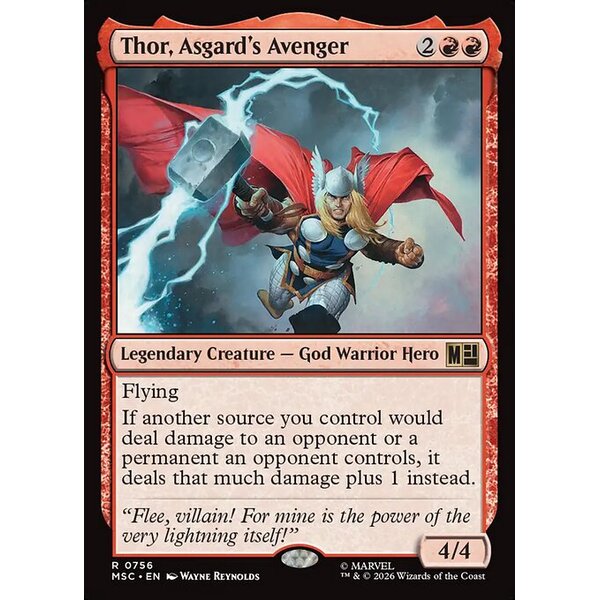 Marvel Super Heroes Commander - 756 - Thor, Asgard's Avenger - Rare - R - Non-foil (Front)