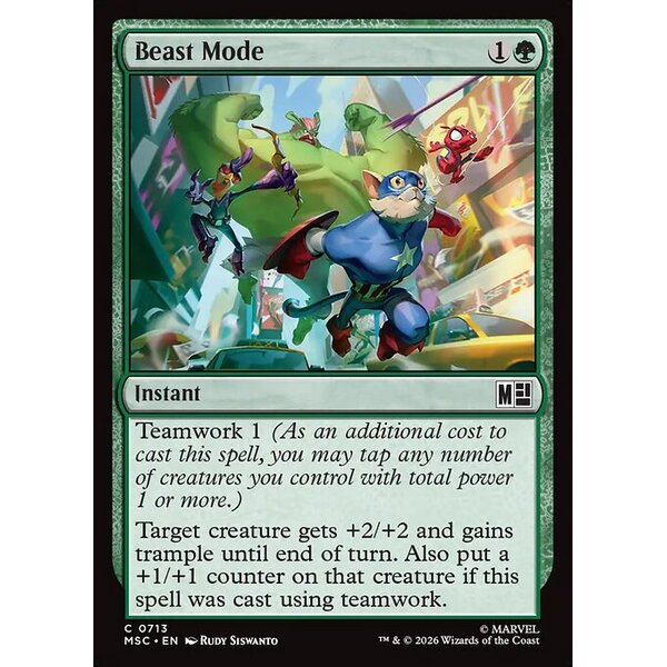 Marvel Super Heroes Commander - 713 - Beast Mode - Common - G - Non-foil (Front)