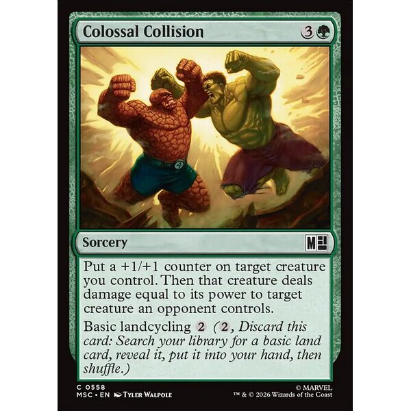 Marvel Super Heroes Commander - 558 - Colossal Collision - Common - G - Non-foil (Front)