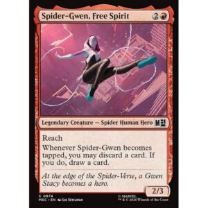 Marvel Super Heroes Commander - 874 - Spider-Gwen, Free Spirit - Common - R - Non-foil (Front)