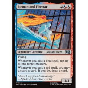 Marvel Super Heroes Commander - 742 - Iceman and Firestar - Uncommon - UR - Non-foil (Front)