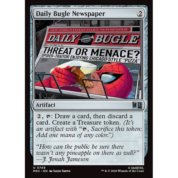 Marvel Super Heroes Commander - 749 - Daily Bugle Newspaper - Uncommon - C - Non-foil (Front)