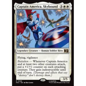Marvel Super Heroes Commander - 588 - Captain America, Skybound - Rare - W - Non-foil (Front)