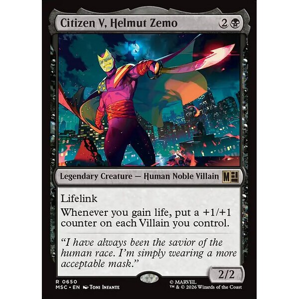 Marvel Super Heroes Commander - 650 - Citizen V, Helmut Zemo - Rare - B - Non-foil (Front)