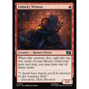 Marvel Super Heroes Commander - 812 - Unlucky Witness - Uncommon - R - Non-foil (Front)