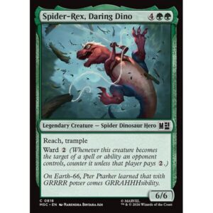 Marvel Super Heroes Commander - 818 - Spider-Rex, Daring Dino - Common - G - Non-foil (Front)
