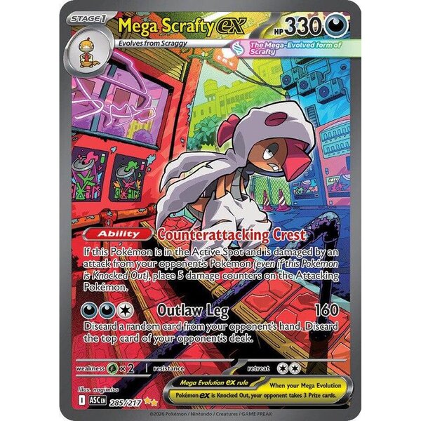 Ascended Heroes - 285/217 - Mega Scrafty ex